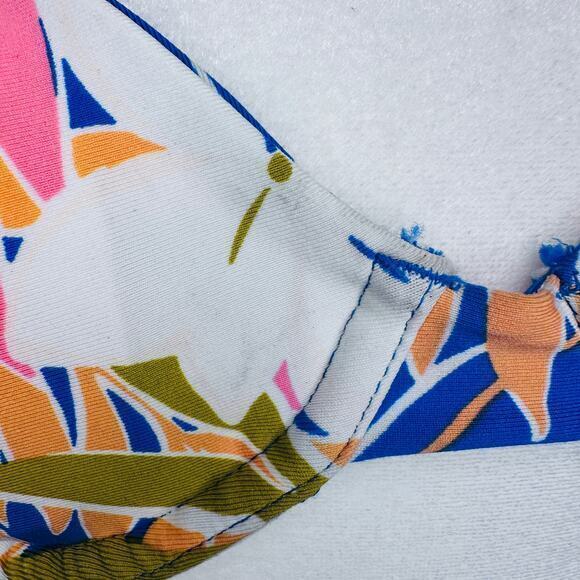 Volcom Hot Tropics Underwire Bikini Top XS Floral True Blue Swimwear‎ NWT - Picture 5 of 8